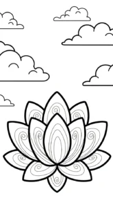 télécharger coloriage Mandala Lotus gratuit