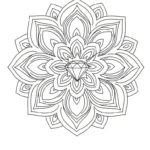 coloriage Mandala Lotus pour enfants à imprimer