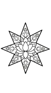 coloriage Mandala Lotus à imprimer gratuitement