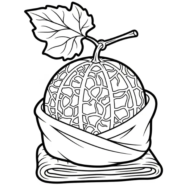 Tranh tô màu Melon Yubari