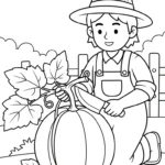 coloriage Melon Yubari à imprimer pour enfant de 4 ans