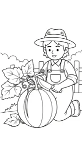 coloriage Melon Yubari à imprimer pour enfant de 4 ans