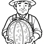 coloriage Melon Yubari pour enfant de 2 ans