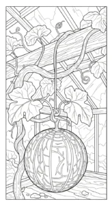 coloriage Melon Yubari à imprimer pour enfants