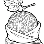 coloriage Melon Yubari a imprimer pour enfant de 4 ans