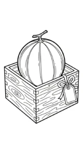 coloriage Melon Yubari a imprimer pour enfant de 4 ans