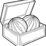 coloriage Melon Yubari educatif pour enfant