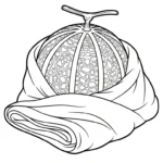 coloriage Melon Yubari à imprimer pour enfants