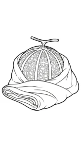 coloriage Melon Yubari à imprimer pour enfants