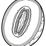 coloriage Melon Yubari pour enfants a imprimer gratuit