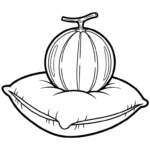 image de coloriage Melon Yubari pour enfant