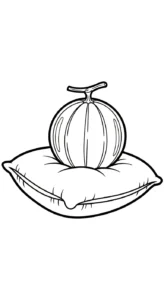 image de coloriage Melon Yubari pour enfant
