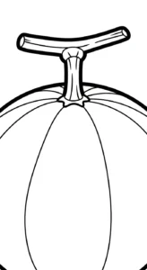coloriage Melon Yubari à imprimer pdf gratuit