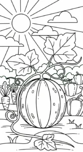 coloriage Melon Yubari educatif pour enfant