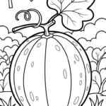 image de coloriage Melon Yubari pour enfant