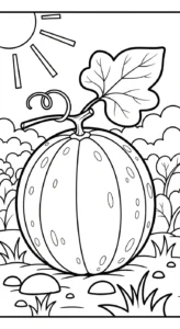 image de coloriage Melon Yubari pour enfant