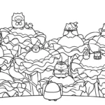 coloriage Sumikko Gurashi et decoupage a imprimer gratuit