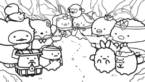 coloriage Sumikko Gurashi a dessiner et imprimer