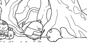 coloriage Sumikko Gurashi pour enfant de 5 ans