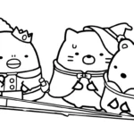 coloriage Sumikko Gurashi et découpage à imprimer