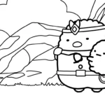 coloriage Sumikko Gurashi et découpage à imprimer