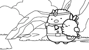 coloriage Sumikko Gurashi et découpage à imprimer