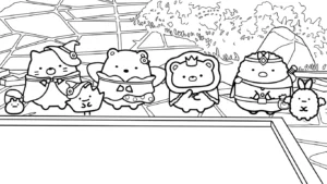 coloriage Sumikko Gurashi à imprimer pour enfant de 2 ans