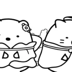 coloriage Sumikko Gurashi pour enfant de 4 ans