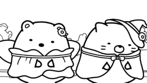 coloriage Sumikko Gurashi pour enfant de 4 ans