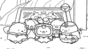 coloriage Sumikko Gurashi à imprimer pour enfant de 2 ans