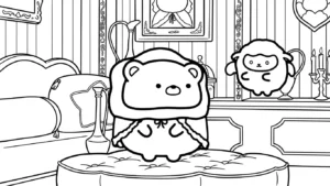 coloriage Sumikko Gurashi à imprimer pour enfant de 6 ans