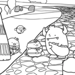 coloriage Sumikko Gurashi a imprimer pour enfant de 4 ans