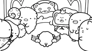 coloriage Sumikko Gurashi à imprimer pour enfant de 7 ans
