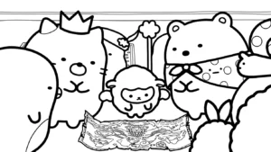 coloriage Sumikko Gurashi pour enfants a imprimer