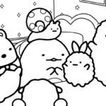 coloriage Sumikko Gurashi pour enfant de 6 ans