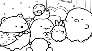 coloriage Sumikko Gurashi pour enfant de 6 ans