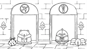 coloriage Sumikko Gurashi à imprimer pour enfant de 4 ans