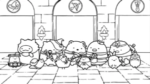 coloriage Sumikko Gurashi à imprimer pour enfant de 2 ans