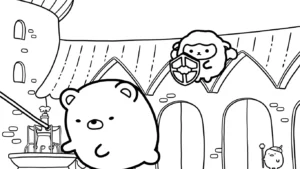 coloriage Sumikko Gurashi pour enfant de 4 ans