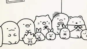 coloriage Sumikko Gurashi pour enfant de 4 ans