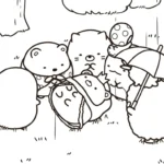 coloriage Sumikko Gurashi a imprimer gratuit