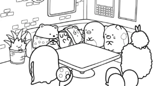 a imprimer coloriage Sumikko Gurashi gratuit