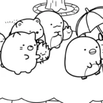 coloriage Sumikko Gurashi pour enfants a imprimer gratuit