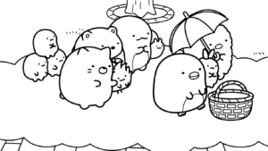 coloriage Sumikko Gurashi pour enfants a imprimer gratuit