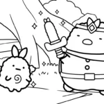 coloriage Sumikko Gurashi et decoupage