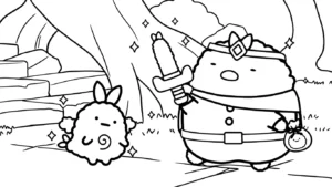 coloriage Sumikko Gurashi et decoupage