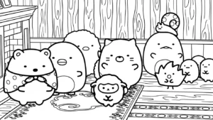 coloriage Sumikko Gurashi gratuit pour enfants