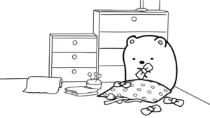 imprimer coloriage Sumikko Gurashi