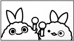 coloriage Sumikko Gurashi et decoupage a imprimer gratuit