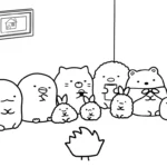 coloriage Sumikko Gurashi et découpage à imprimer
